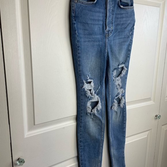 Free People Blue Phoenix Distressed Skinny Jeans Size 26 NEW - Picture 4 of 7